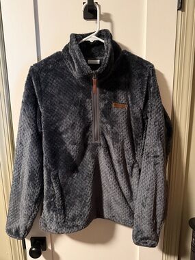 Columbia Plush Quarter-Zip Fleece Pullover - Charcoal